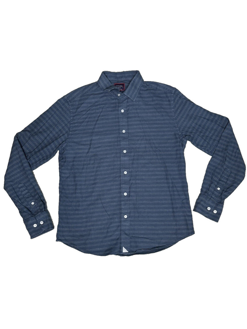 UNTUCKit Palmer Slim Fit Mens Medium Striped Marble Blue Button Up Shirt Cotton